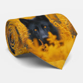 黒い犬と素晴らし金ゴールド ネクタイ (ロール)