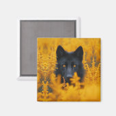 黒い犬と素晴らし金ゴールド マグネット (正面/裏面)