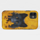 黒い犬と素晴らし金ゴールド Case-Mate iPhoneケース (裏面(横))