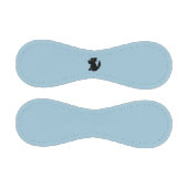 黒い犬のプーチ ブルー 野球ボール (パネル)