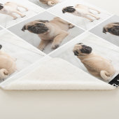 黒い犬のメモリアル フォト コラージュ 記念品 シェルパブランケット (3/4)