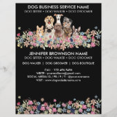 黒い犬の花 かわいい子犬のチケット チラシ (裏面)