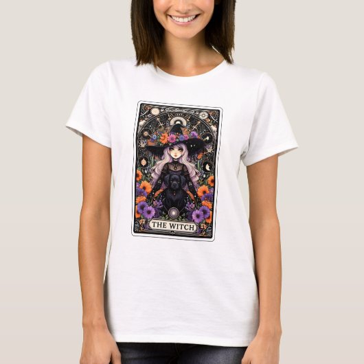 黒い犬の魔女タロット Tシャツ (正面)