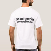 黒い狼人間版サイン無し Tシャツ (裏面)