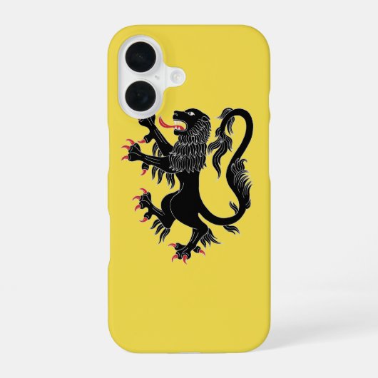 黒い猛獅子 iPhone 16ケース (裏面)