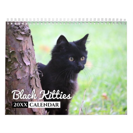 黒い猫ちゃんフォトウォールカレンダー カレンダー (カバー)
