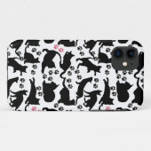 黒い猫のアイコン（前足あり） Case-Mate iPhoneケース (裏面(横))