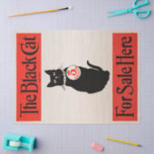 黒い猫のヴィンテージの切り離し 薄葉紙 (クラフト)