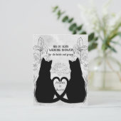 黒い猫の尻尾が2匹、Nに絡み合った 招待状 (スタンド正面)