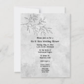 黒い猫の尻尾が2匹、Nに絡み合った 招待状 (裏面)