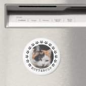 黒い猫の手のプリントフレームのペットの写真 マグネット (インサイチュ (食洗機))