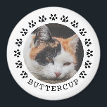 黒い猫の手のプリントフレームのペットの写真 マグネット<br><div class="desc">猫の足はペットカスタムの猫の写真フレームをプリント。</div>