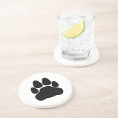 黒い猫の手の印刷図形 コースター (側面)