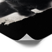 黒い猫の黄色い目が私のシャツ ポスター (角)