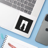 黒い猫クリックとウィンドウのカラーオプション シール (ノートパソコンとiPhone)