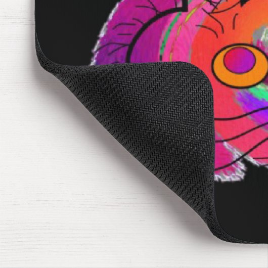 黒い猫好きの芸術のギフト マウスパッド (コーナー)