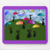 黒い猫好きの芸術のギフト マウスパッド (正面)