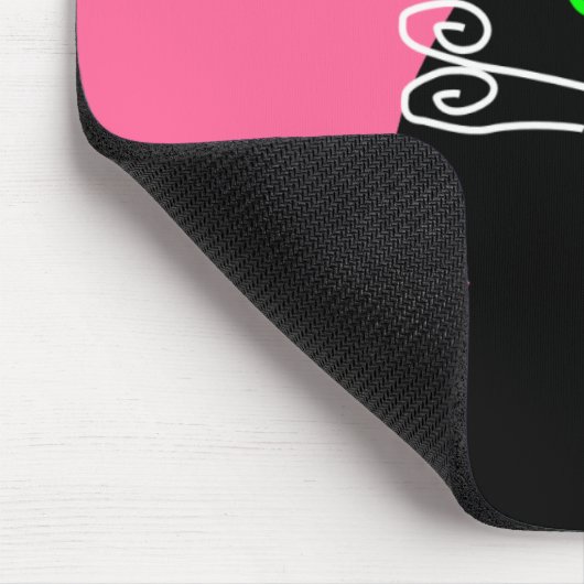 黒い猫好きの芸術のギフト マウスパッド (コーナー)