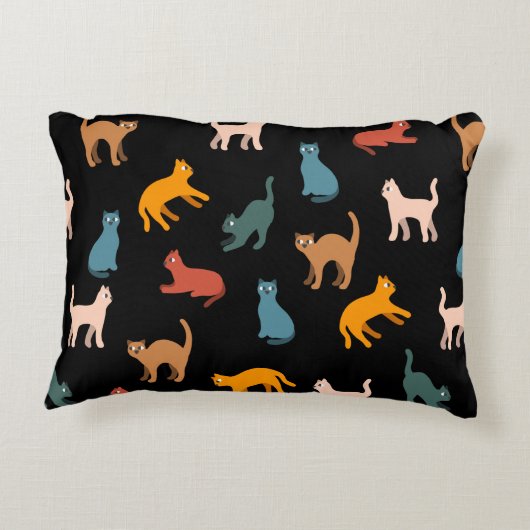 黒い猫 アクセントクッション (裏面)