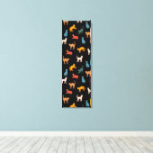 黒い猫 キャンバスプリント (インサイチュ (ウッドフロア))