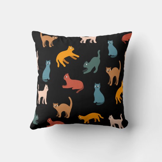 黒い猫 クッション (裏面)