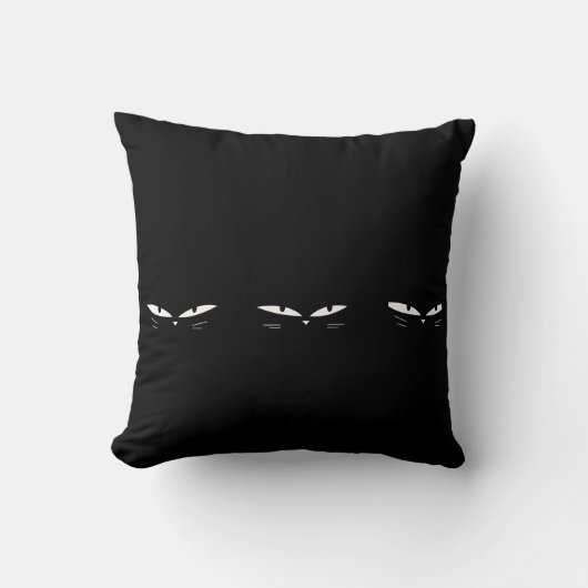 黒い猫 クッション (正面)