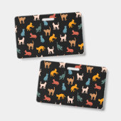 黒い猫 バッジ (正面＆裏面)