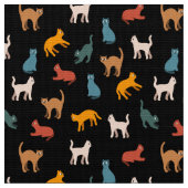 黒い猫 ファブリック (クローズアップ)