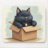 黒い猫 マウスパッド (正面)