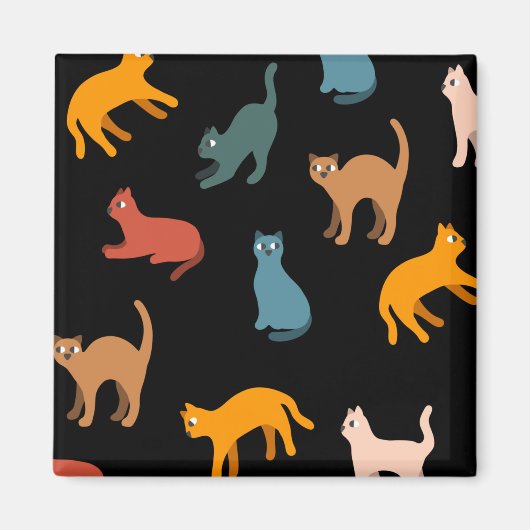 黒い猫 マグネット (正面)