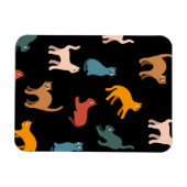 黒い猫 マグネット (横)