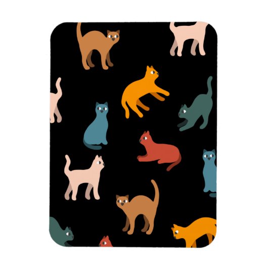 黒い猫 マグネット (縦)