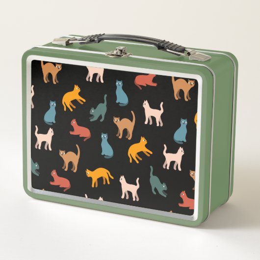 黒い猫 メタルランチボックス (正面)