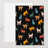 黒い猫 招待状 (正面/裏面)