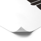 黒い王の白いクイーンチェスの駒 ポスター (角)