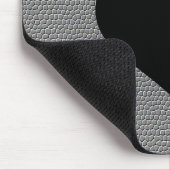 黒い王冠のしわのハート マウスパッド (コーナー)