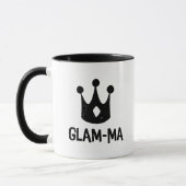 黒い王冠魅力的Ma Glammaの祖母の祖母 マグカップ (左)