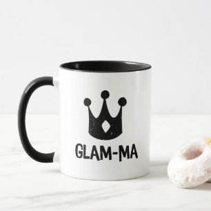 黒い王冠魅力的Ma Glammaの祖母の祖母 マグカップ