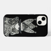 黒い王冠、リボン、サングラス iPhoneケース (裏面横)