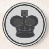 黒い王駒 コースター (正面)