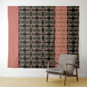 黒い珊瑚とピンク タペストリー (インサイチュ(横))