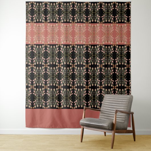 黒い珊瑚とピンク タペストリー (インサイチュ)