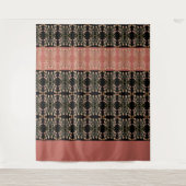 黒い珊瑚とピンク タペストリー (正面)