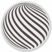 黒い球体3Dシェイプ シール (正面)