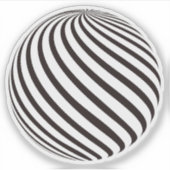 黒い球体3Dシェイプ シール (正面)