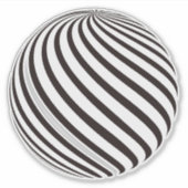 黒い球体3Dシェイプ シール (正面)