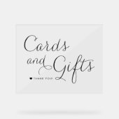 黒い甘い書道結婚式のカードと贈り物 アクリルサイン (正面)