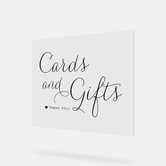 黒い甘い書道結婚式のカードと贈り物 アクリルサイン (傾斜)