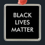 黒い生命問題のオーナメント メタルオーナメント<br><div class="desc">皆に思い出させるため黒い生命問題このクリスマス。</div>