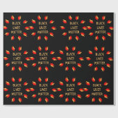 黒い生命問題の包装紙 ラッピングペーパー (フラット)